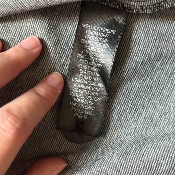 ADRIANNA PAPELL Ponte Knit Jacquard Plaid Black Gray Size Large Jacket Coat - Picture 5 of 5